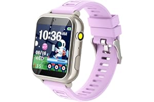 Wiszodet Smart Watch for Kids Toys for Girls Ages 4-12 Years Old, Kids Smart Watch Girls Toys with 24 Puzzle Games HD Touch Screen Camera Alarm Clock Birthday Gift for 6 7 8 9 Year Old Girls