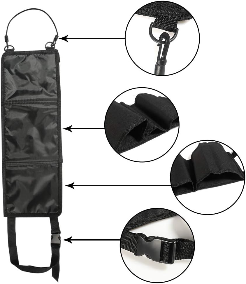 Aokin Car Seat Back Gun Rack Hunting Gun Sling Shotgun Rifle Gun Holsters Pistols Organizer with Pockets, Black: Sports & Outdoors