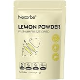 NEXORBE Premium Freeze-Dried Lemon Powder 10.6 Oz, Made from Real Lemons for Drinks, Baking, Cooking &amp; Seasoning, Vegan, Non-GMO, Gluten-Free, No Additives