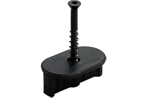 Myard Universal Hidden Deck Fastener Clips for Grooved Edges of Composite Decking Boards to Joists, 1/4" Gap Spacing, with Sq