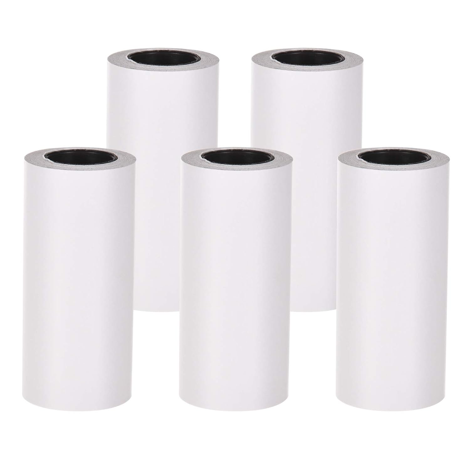5 Rolls SelfAdhesive Thermal Paper Roll White Sticky Paper BPAFree