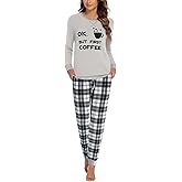 Ekouaer Pajamas For Women Comfy Long Sleeve Jogger Set Lounge Pjs Set With Pockets