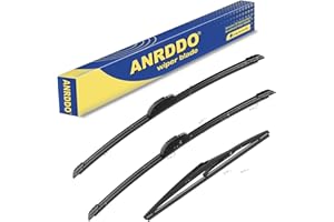 ANRDDO 3 wipers Replacement For 2019 2020 2021 2022 2023 Toyota Rav4 Windshield Wiper Blades Original Equipment Replacement - 26"+16"+12" (Set of 3) U/J HOOK