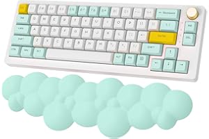 MANBASNAKE Keyboard Wrist Rest,Memory Foam Wrist Pad Smooth Fiber Hand Rest for TKL Keyboard,Ergonomic Nonslip Comfortable Cu