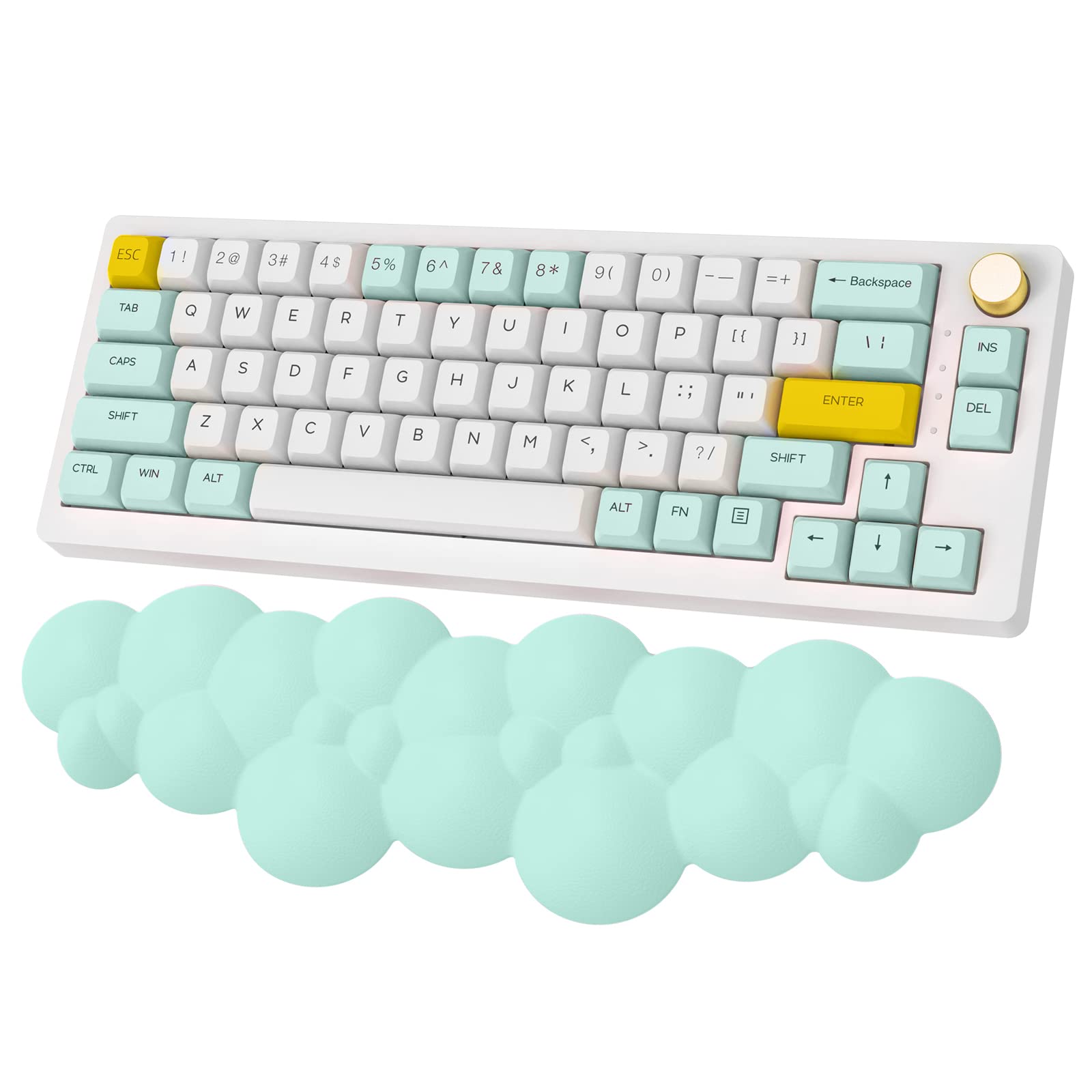 ZIYOU LANG Cloud Wrist Support 100% 75% 60% Gaming Keyboard Mechanical Wrist Rest Keyboard Cloud Arm Rest Wrist PU High Density Memory Foam With Anti-Skid Base Ergonomic Wrist,Desk Hand Wrist Pad