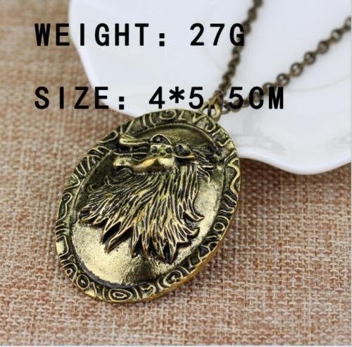 Game of Thrones Cersei Pendant Necklace Lannister golden lion pendant necklace