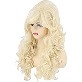 Topcosplay Women's Wig Blonde Long Curly Beehive Wig Big Hair Wigs Halloween Costume Accessory Drag Queen Wig