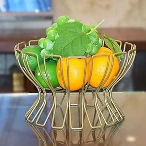 Giow Tazones de Frutas Plato de Frutas Hierro Forjado Creativo, Gran