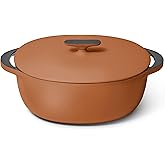 Caraway Enameled Cast Iron Oval Dutch Oven | 8.5 qt Dutch Oven with Lid, 3 Layer Enamel Coating, No Seasoning Required, Compatible with All Stovetops, Safe, Rust