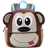 Geanmoki Kid Backpack, Baby Boys Girls Toddler Pre School Backpack Children Backpacks Bags (monkey)