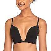 DotVol Women's Deep Plunge Bra Convertible Push up Low Cut Seamless Wireless Bra