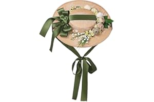 COSDREAMER Victorian Hat Womens Girls Tea Party Hats Vintage Flowers Flat Hat