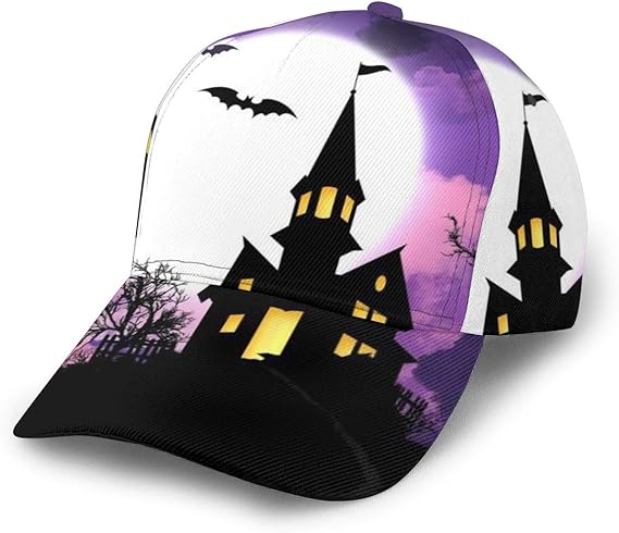Amazon キャップ 野球帽 城の絵のハロウィーンシルエット 帽子 鳥打帽 クラシカル ファッション カジュアル 通気性 人気な プリント おしゃれ Uvカット 日焼け止め スポーツ 自転車 運転 旅行 メンズ レディース 男女 帽 キャップ 通販