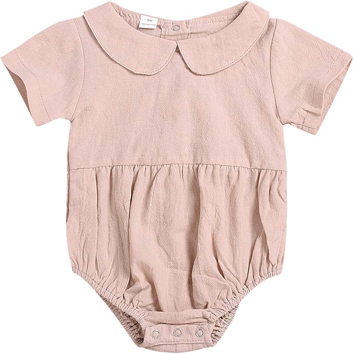 peter pan collar onesie girl