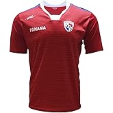 ARZA Sports Men’s Panama‑Inspired Soccer Fan Jersey – Red Short Sleeve Lightweight Polyester Shirt