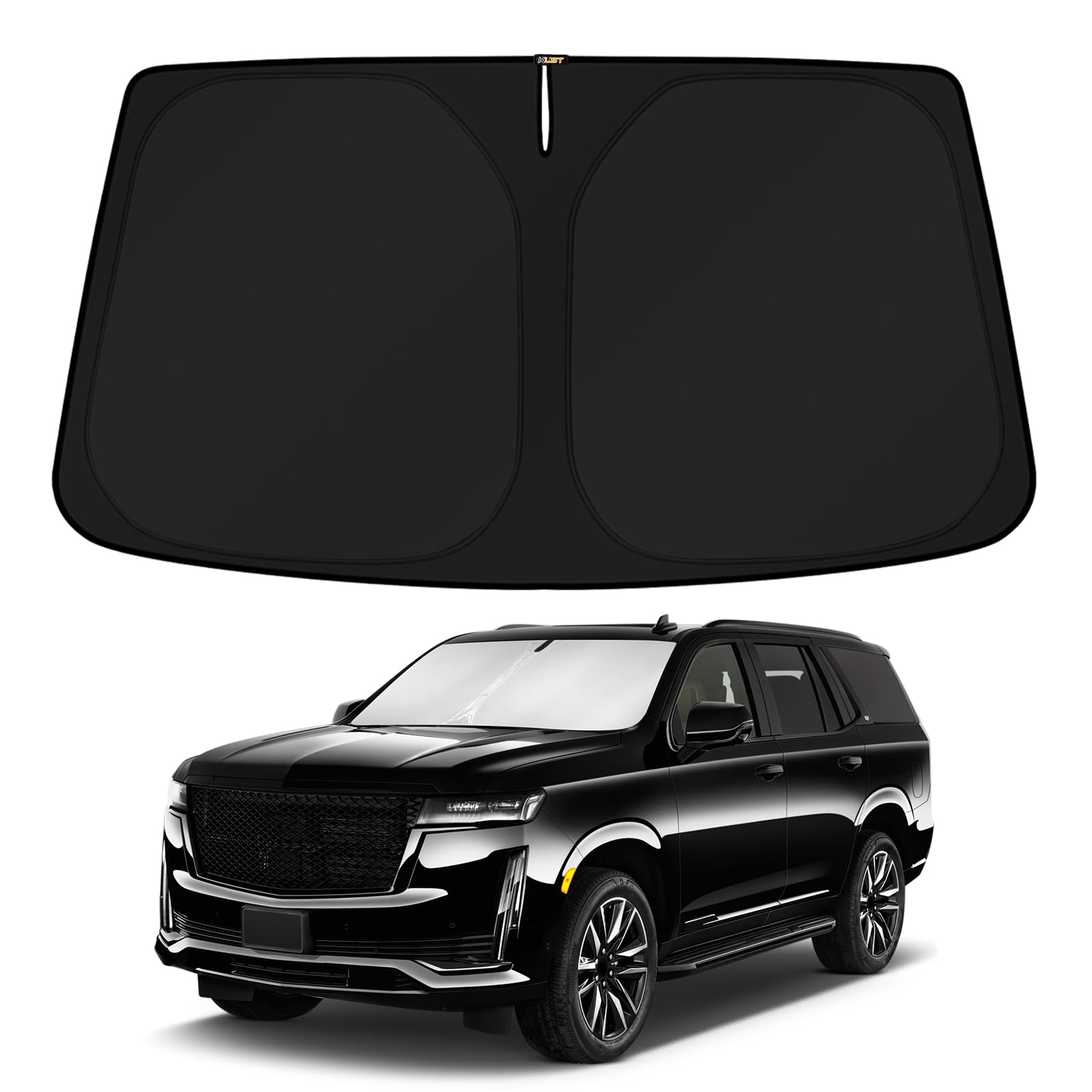 Photo 1 of KUST Windshield Sun Shade for Cadillac Escalade Accessories 2021-2025 2026 Window Sunshade Sun Visor Protector Foldable Blocks UV Rays Keep Your Car Cooler