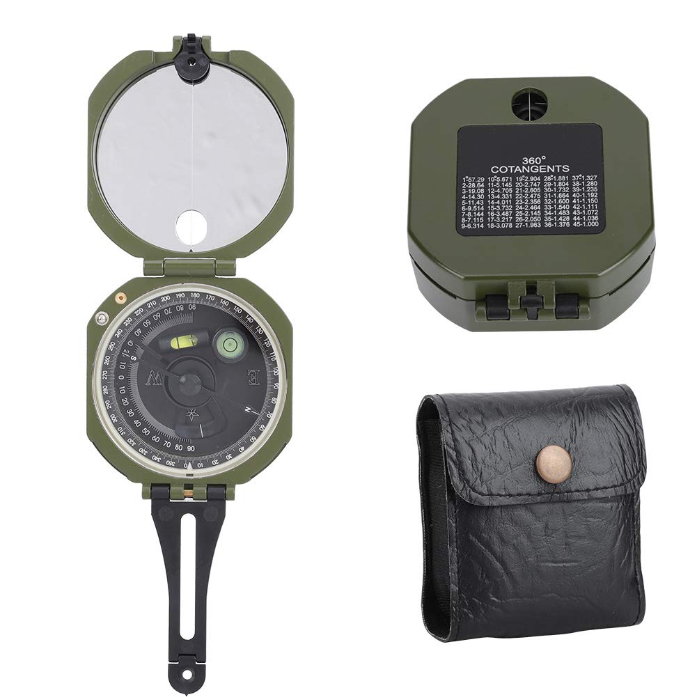Pissente Professional Geological Compass, Waterproof Fluorescent, High Accuracy, for Hiking, Climbing, Exploring, Geology, Outdoor