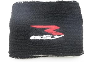 HOKTI Motorcycle brake reservoir sock Compatible with Suzuki GSXR Black Brake Reservoir Sock Cover(Black)1 Pack