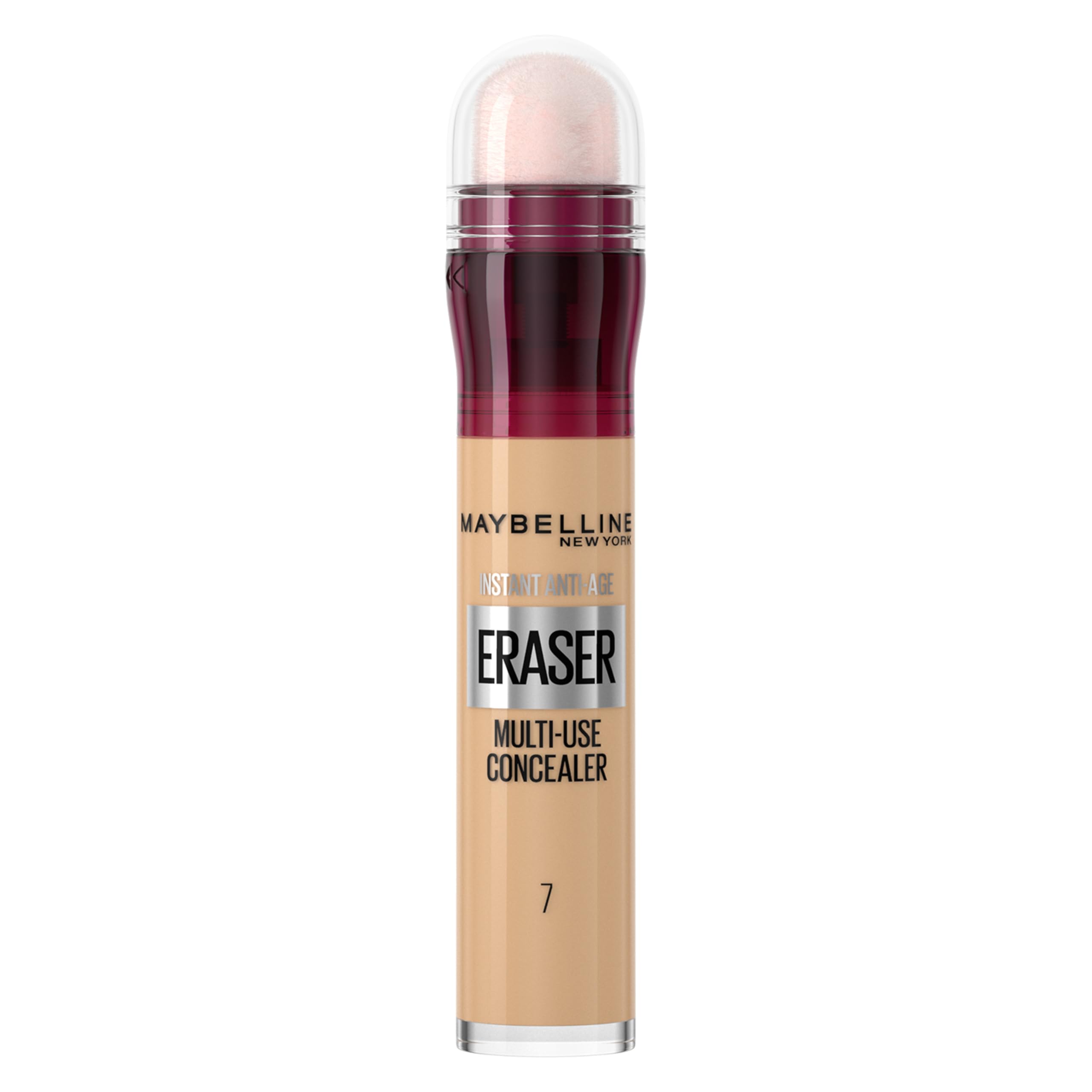Maybelline Instant Anti-Age Eraser Eye Concealer for Face, Dark Circles, Blemish & Fine Lines Concealer, Full Coverage, Dermatologist Tested, Suitable for Sensitive Skin, Shade: 07 Sand