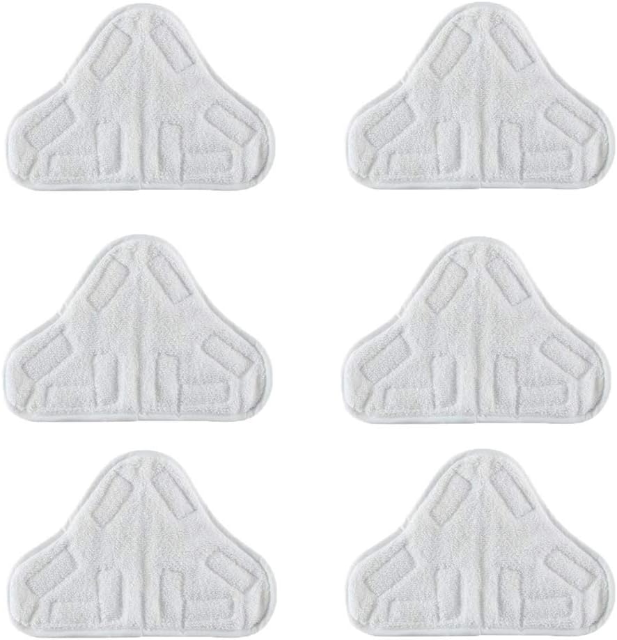 6 Pack Washable Microfibre Steam Mop Pads Floor Replacement Pads Compatible with H2O H20 X5