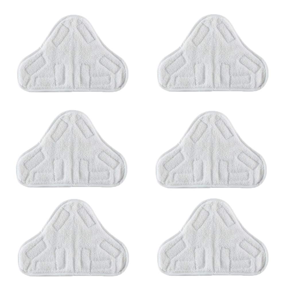 6 Pack Washable Microfibre Steam Mop Pads Floor Replacement Pads Compatible with H2O H20 X5