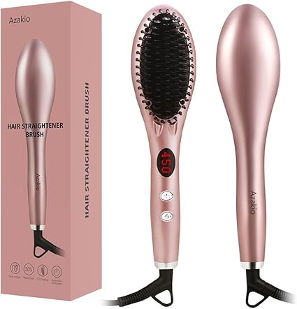 digital hair straightener brush