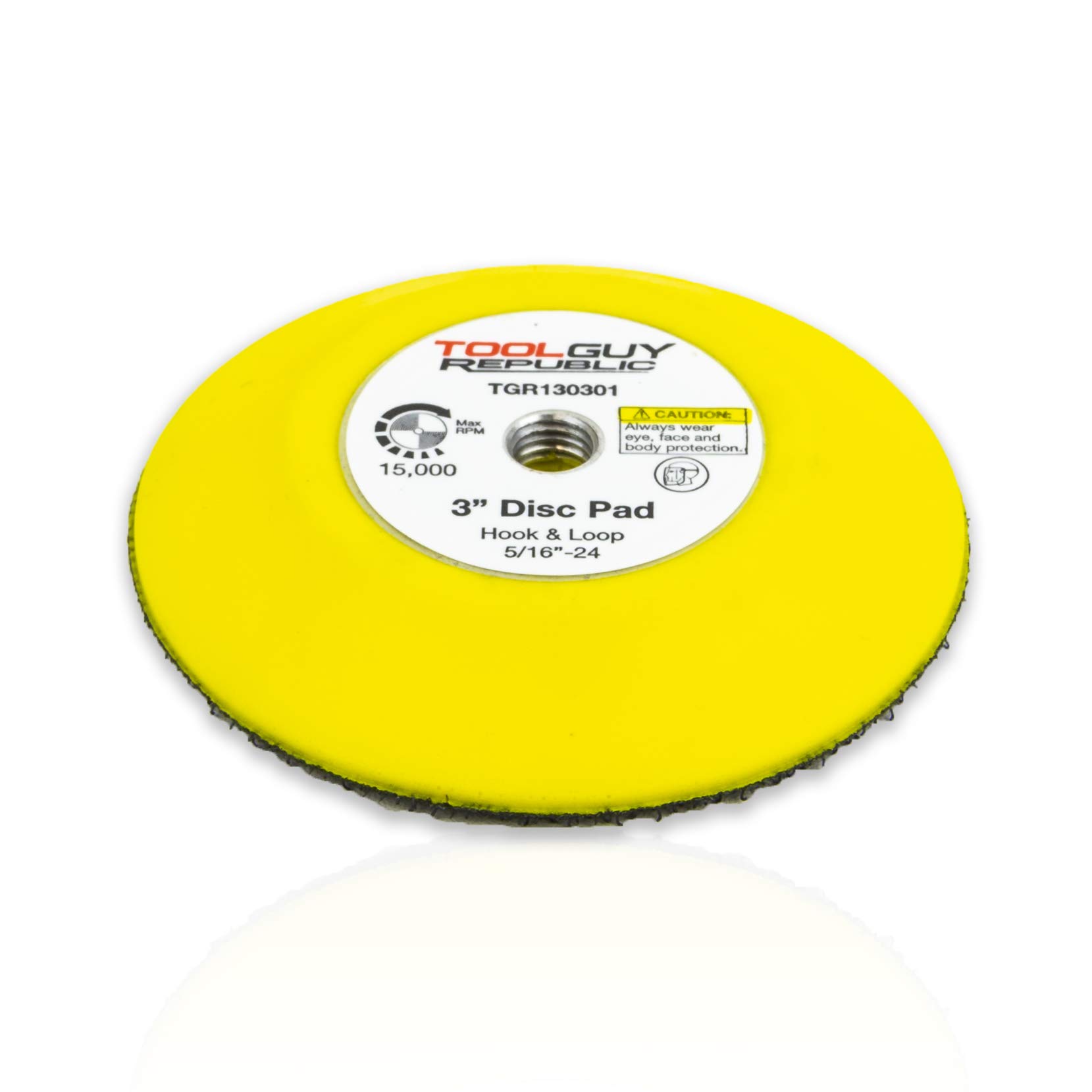 3 Hook and Loop Sanding Backup Pad 5/16-24 Female Thread by Tool Guy Republic