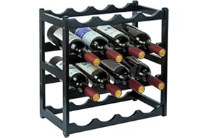 Wine Rack Bamboo Wine Storage Shelf for Home Kitchen Pantry Wine Cellar Freestanding Bottles Organizer Display Stand for Wine