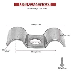 10Set Stainless Steel Double Line Clamps Kit,with