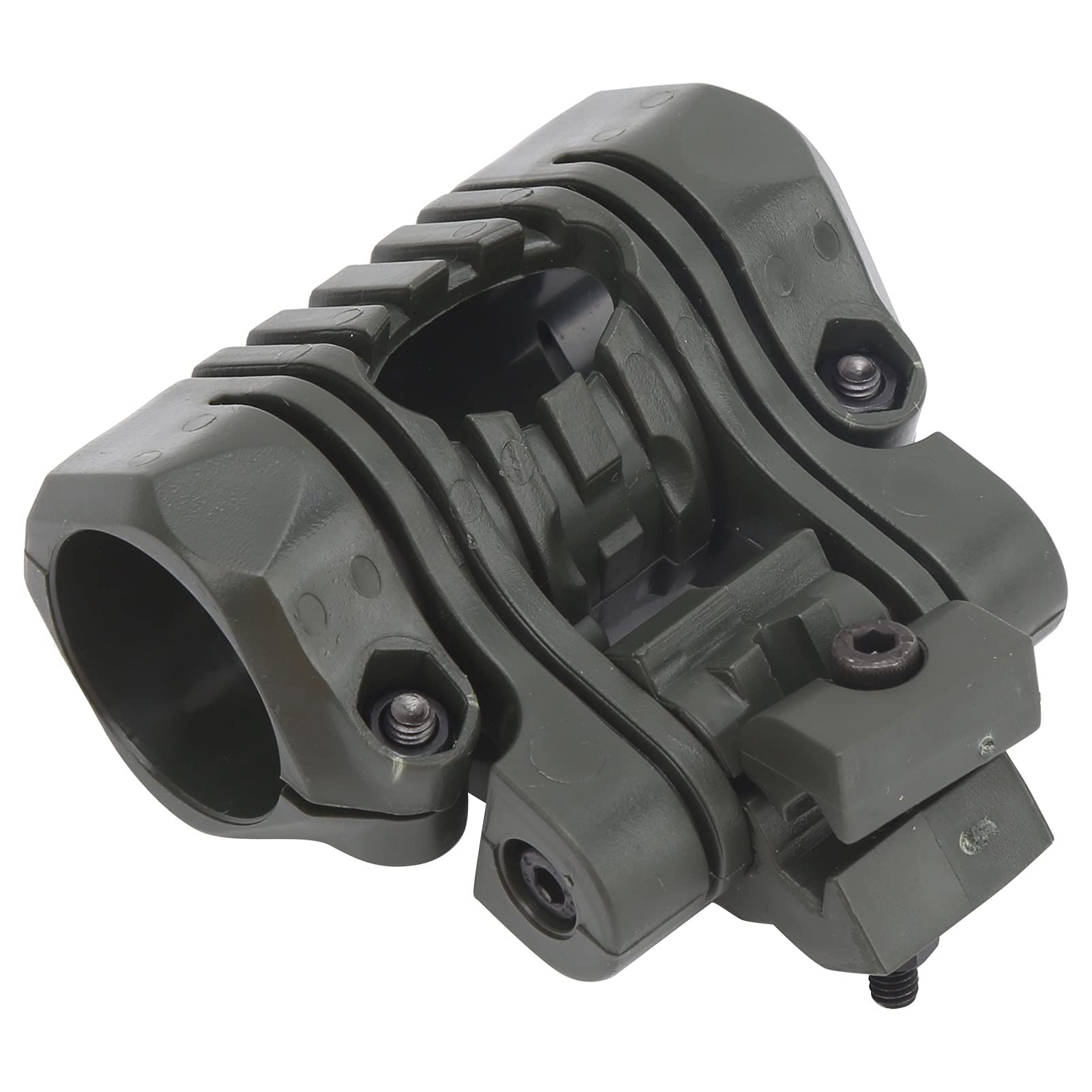 GAESHOW Flashlight Mount, 25mm Helmet Flashlight Mount Clip Flashlights Holder Plastic Quick Release Portable Torch Plastic Clamp Bracket