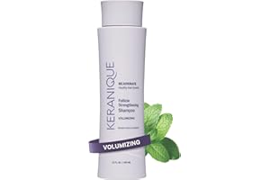 Keranique Volumizing Shampoo with Keratin and Biotin for Thinning Hair, Anti-Breakage, Follicle Strengthening, 12 Oz