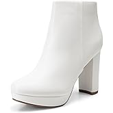DREAM PAIRS Women's Stomp High Heel Ankle Boots