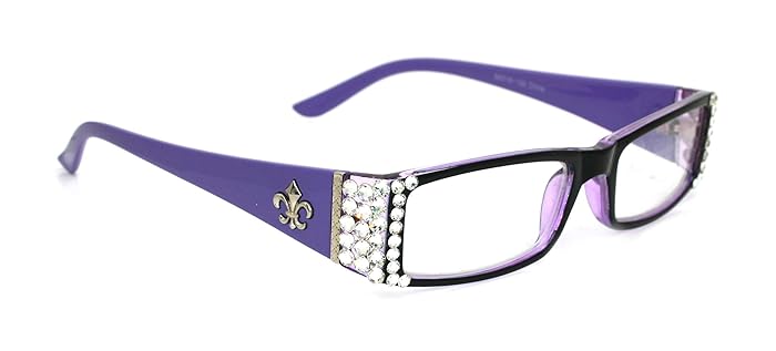 The French Fleur De Lis Rectangular Bling Women Reading