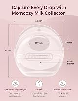 Momcozy Breast Milk Collector 90ml Capacity Leak-Resistant Fit view 4