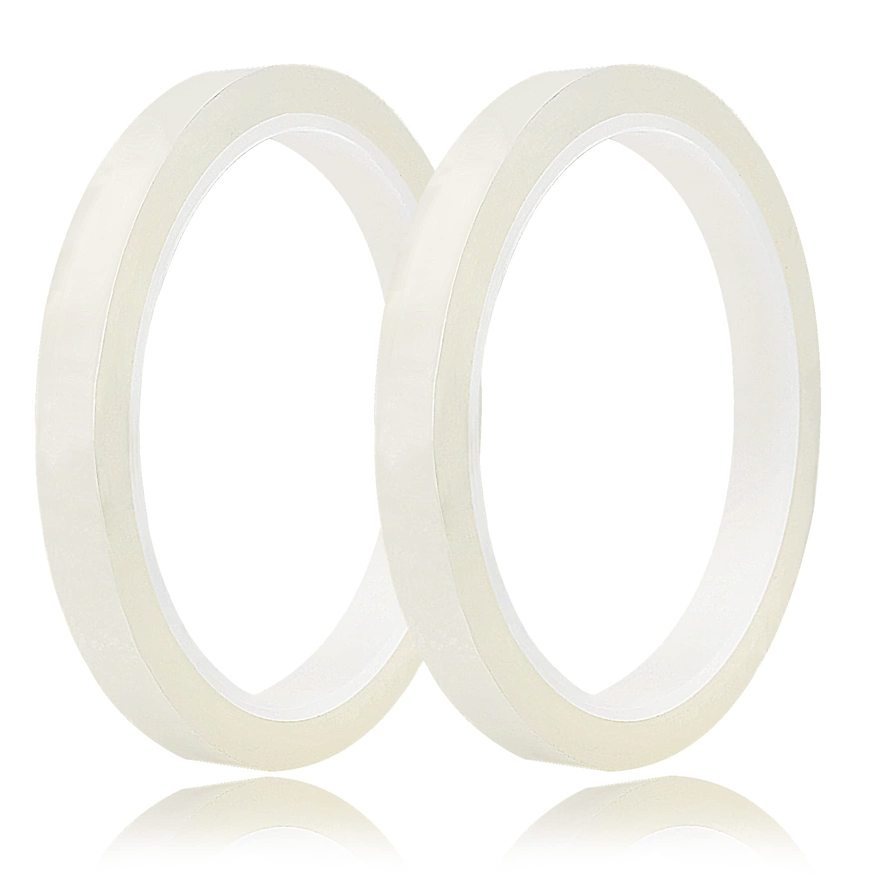 2 Rolls Clear Floral Tape, 1/4" Waterproof Florist Tape - Heat Resistant for Bouquets, Stem Vases & Fresh Flower Crafts