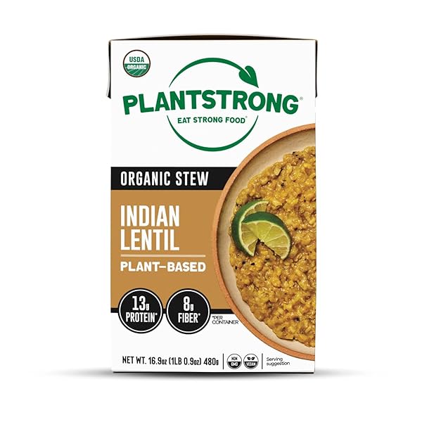 PLANTSTRONG KITCHARI INDIAN LENTIL STEW SOUP – ORGANIC, PLANT-BASED, NON-GMO, VEGAN, HIGH PROTEIN STEW SOUP