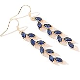 GAOKOXI Cubic Zirconia Wedding Earrings for Bridal Bridesmaid Rhinestone Dangle Earrings Crystal Drop Earrings for Women Prom Party Jewelry Gifts