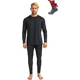 100% Merino Wool Base Layer Men Set - Thermal Underwear for Men Long Johns | Lightweight, Midweight, Heavyweight Long Johns, Naturally Odor-Resistant, Breathable Active Underwear, Hiking, Skiing