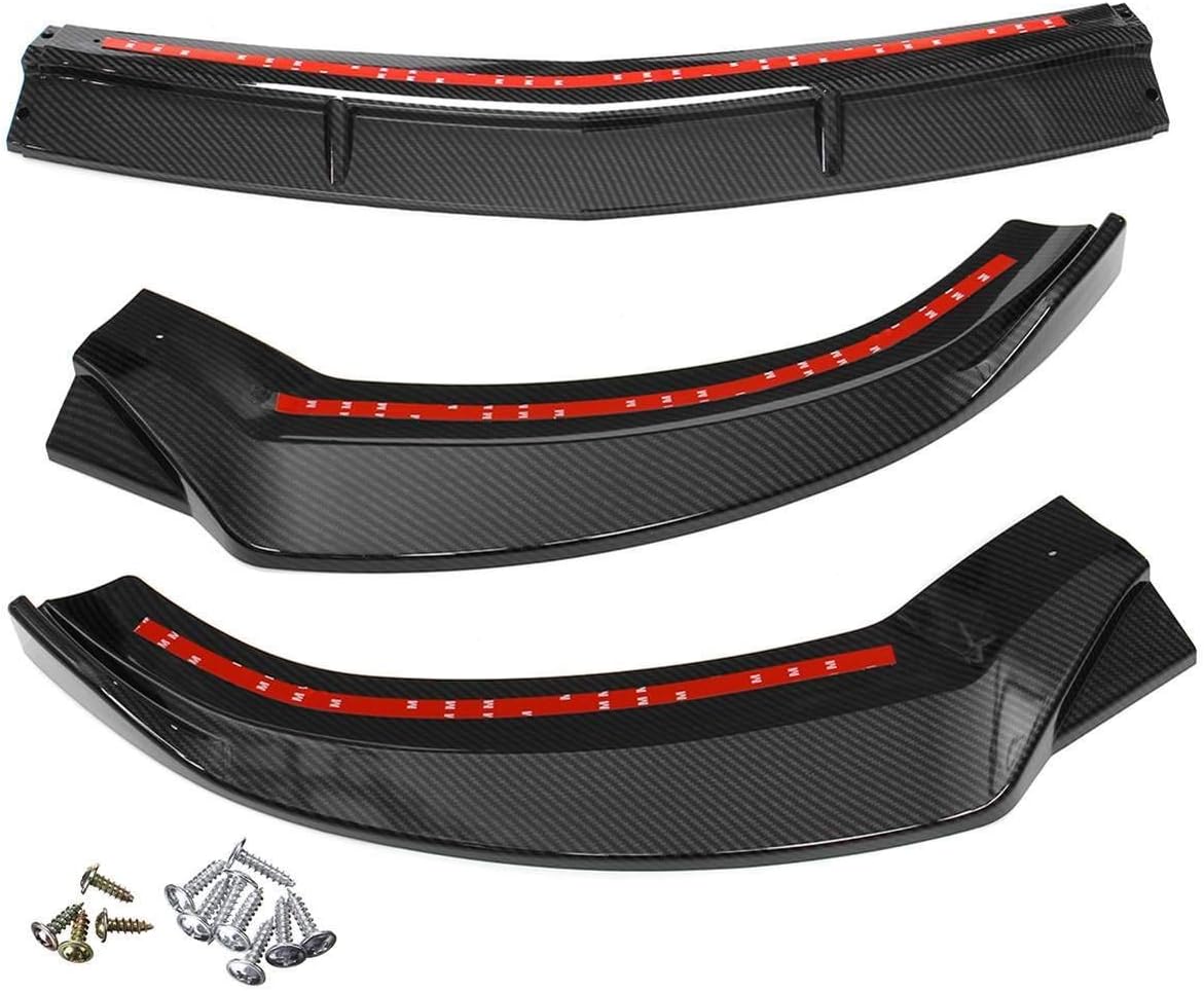 Kit Splitter Paraurti Anteriore Auto Universale - 5 Pezzi In ABS, Regolabile, Nero | Labbro Sportivo Per Tuning E Protezione