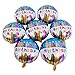 ZOOYOO Happy Birthday Balloons Round Blue Sparkle Foil Mylar Balloons-20Pcs 18inch