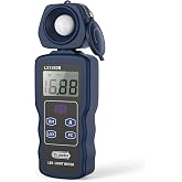 Dr.meter LED Light Meter Illuminance Meter with 0-200,000 Lux Ranges | Professional Digital Illuminance Light Tester with 0-200,000 Measuring Ranges and 270 Degree Rotatable Detector