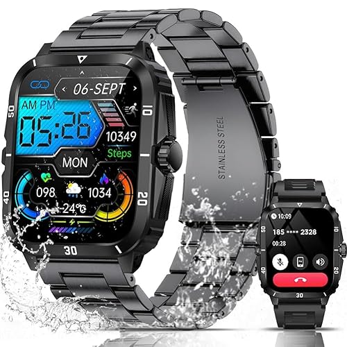 FILIEKEU Smart Watch Men Bluetooth Calls for Android iOS, 430mAh