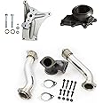 GXP Bellowed Up Pipe Kit with NON-EBPV Pedestal & Exhaust Housing Compatible with 1999.5-2003 Ford 7.3L Powerstroke Diesel