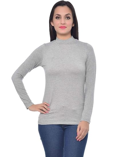Womens's Viscose Spandex Top(Grey Mel, XS-4XL)