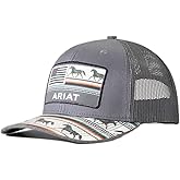 ARIAT Ladies Stripes Horse American Flag Grey Cap