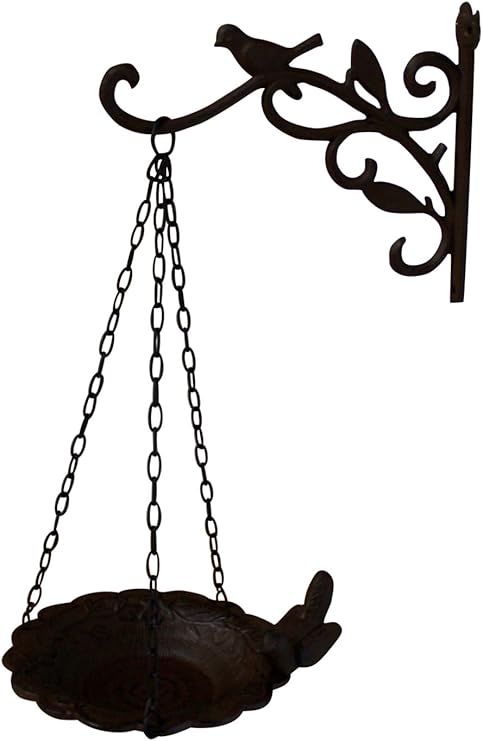Amazon Com Cast Iron Hanging Bird Feeder Antique Style Garden