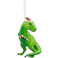 Hallmark Dinosaur in Santa Hat Christmas Ornament, Resin,Fun Tree Decoration