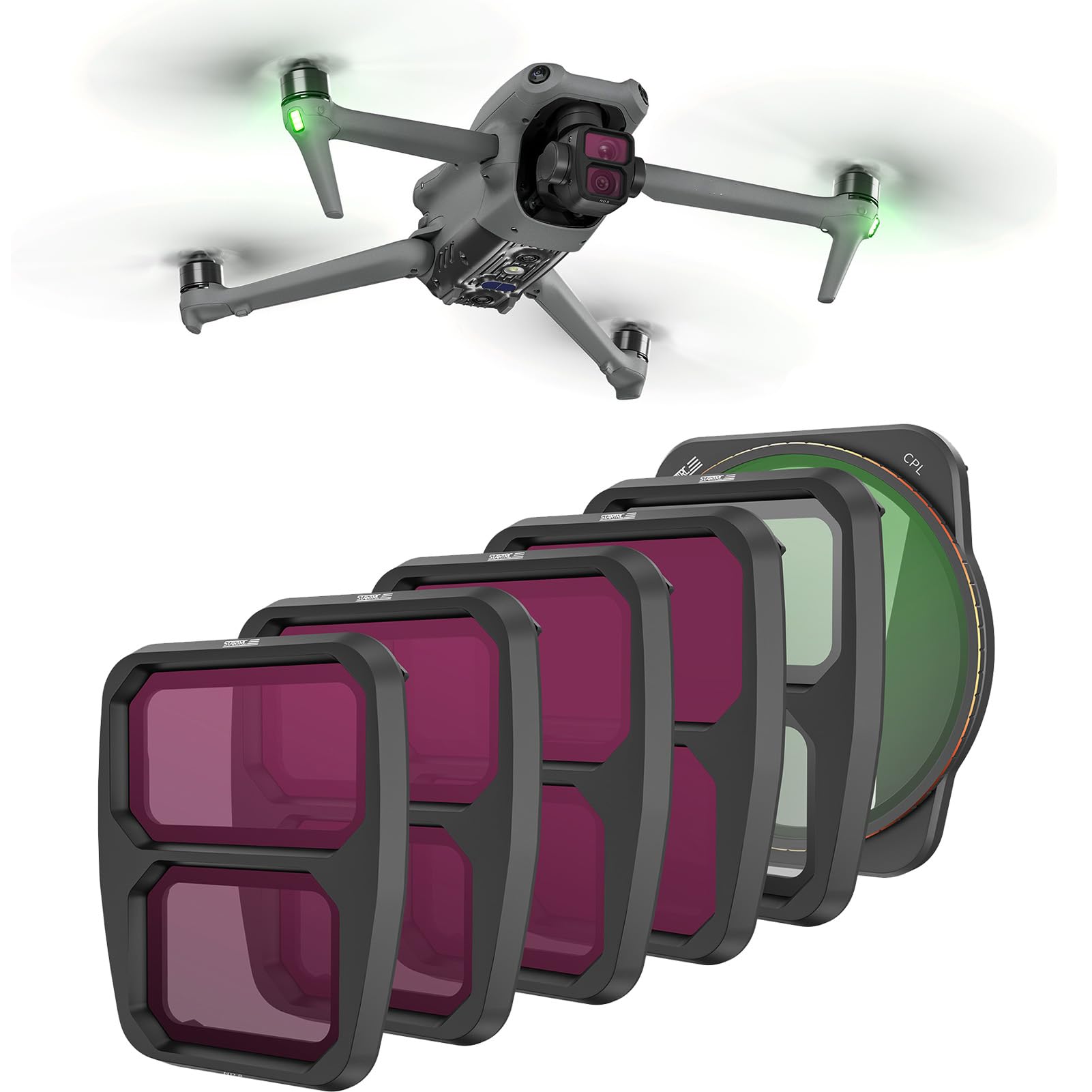 ND UV CPL Filters Set Fit for DJI Air 3 Drone Lens Filters, CPL Polarizer Filter UV Protection Filter Neutral Density Filter, ND8/16/32/64 Drone Camera Accessories, 6 Pack