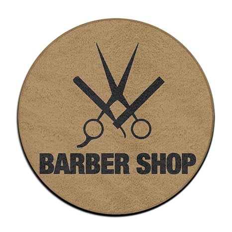 Si Fang 23 6 Round Area Rug Non Slip Barber Shop Floor Mat Shaggy Carpet Home Decorate Office Chair Pile