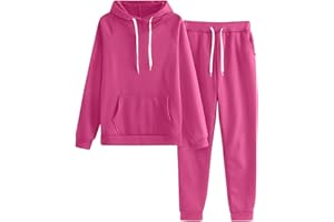 TTBDWiian Sweatsuits For Women Set 2 Piece Hoodie Solid Color Sports Pants Tracksuits Trending Fashion 2023 Casual Jogger Set